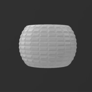Brutalist Sphere Lampshade - geometric 3D printed lampshade, 3D Maker Co