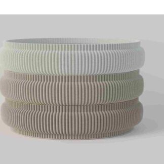 Capri Plate - stackable 3D printed ribbed tray