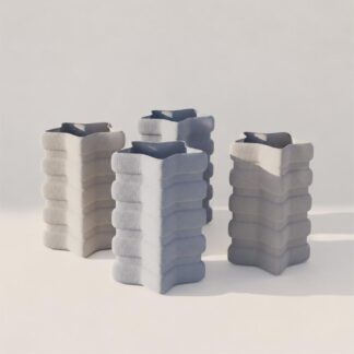 Dreamy Star Vase - star-shaped ribbed 3D printed vase, 3D Maker Co