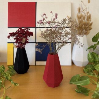 Helena Flower Vase - 3D printed RippleMesh textured vase