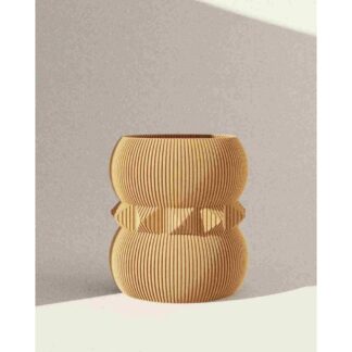 Henrietta Vase - stacked ribbed 3D printed vase by Kowafatcompany