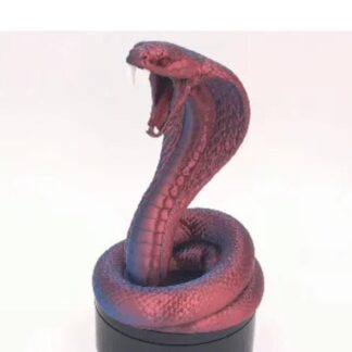 King Cobra Statue - multicolor 3D printed snake sculpture