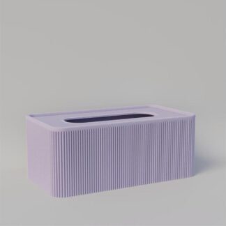 Niza Tissue Box - ribbed minimalist tissue box, 3D printed by 3D Maker Co