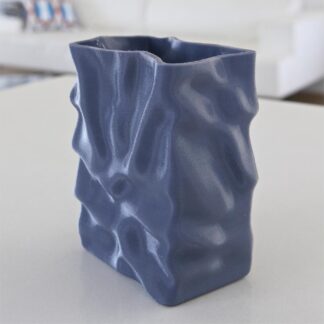 Papur C - crumpled paper style 3D printed vase, 3D Maker Co