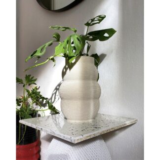 Rolo Flower Vase - RippleMesh textured 3D printed vase by Lunfardo