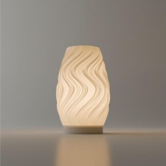 3D printed Soren wave lamp illuminated