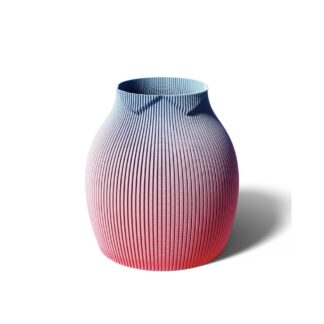 T-shirt Vase - knit-textured gradient 3D printed vase by Kowafatcompany