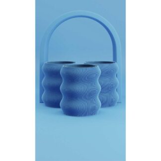 Volna Vase - rippled wave-textured 3D printed vase by Kowafatcompany